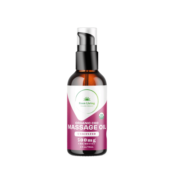 Organic CBD Massage Oil with THC Keen Living
