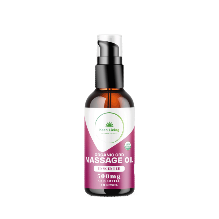 Organic CBD Massage Oil with THC Keen Living