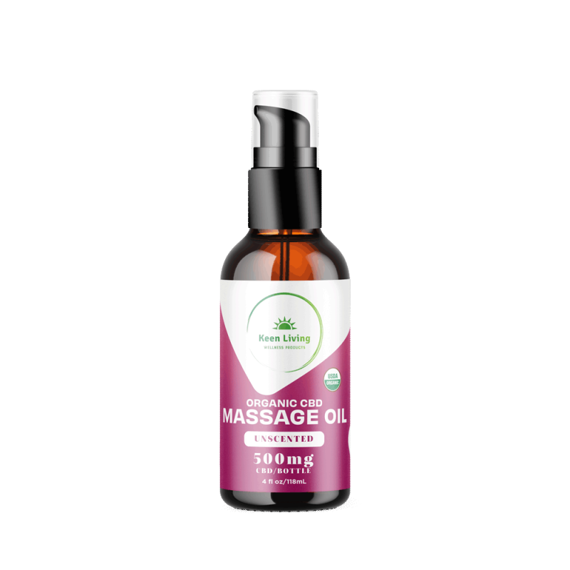 Organic CBD Massage Oil with THC Keen Living